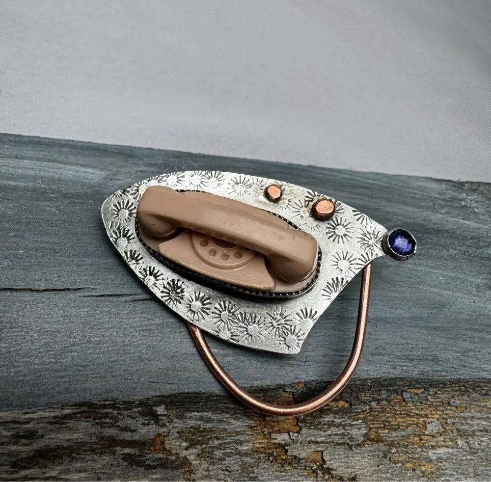 Princess Phone Modernist Brooch/Pendant #2