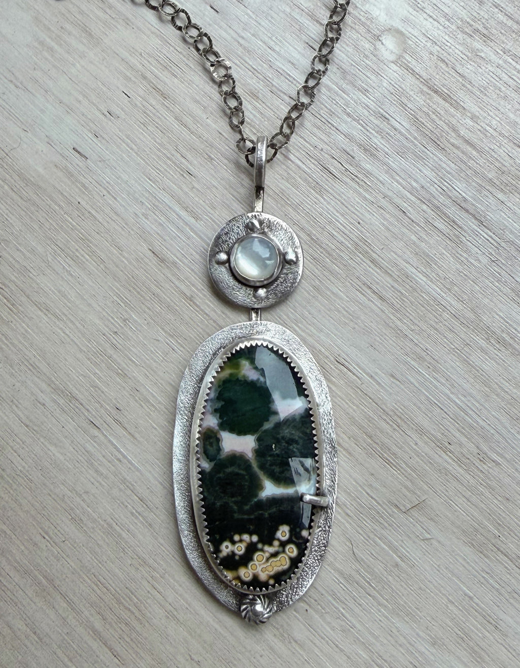 Ocean Jasper & Mother of Pearl Necklace