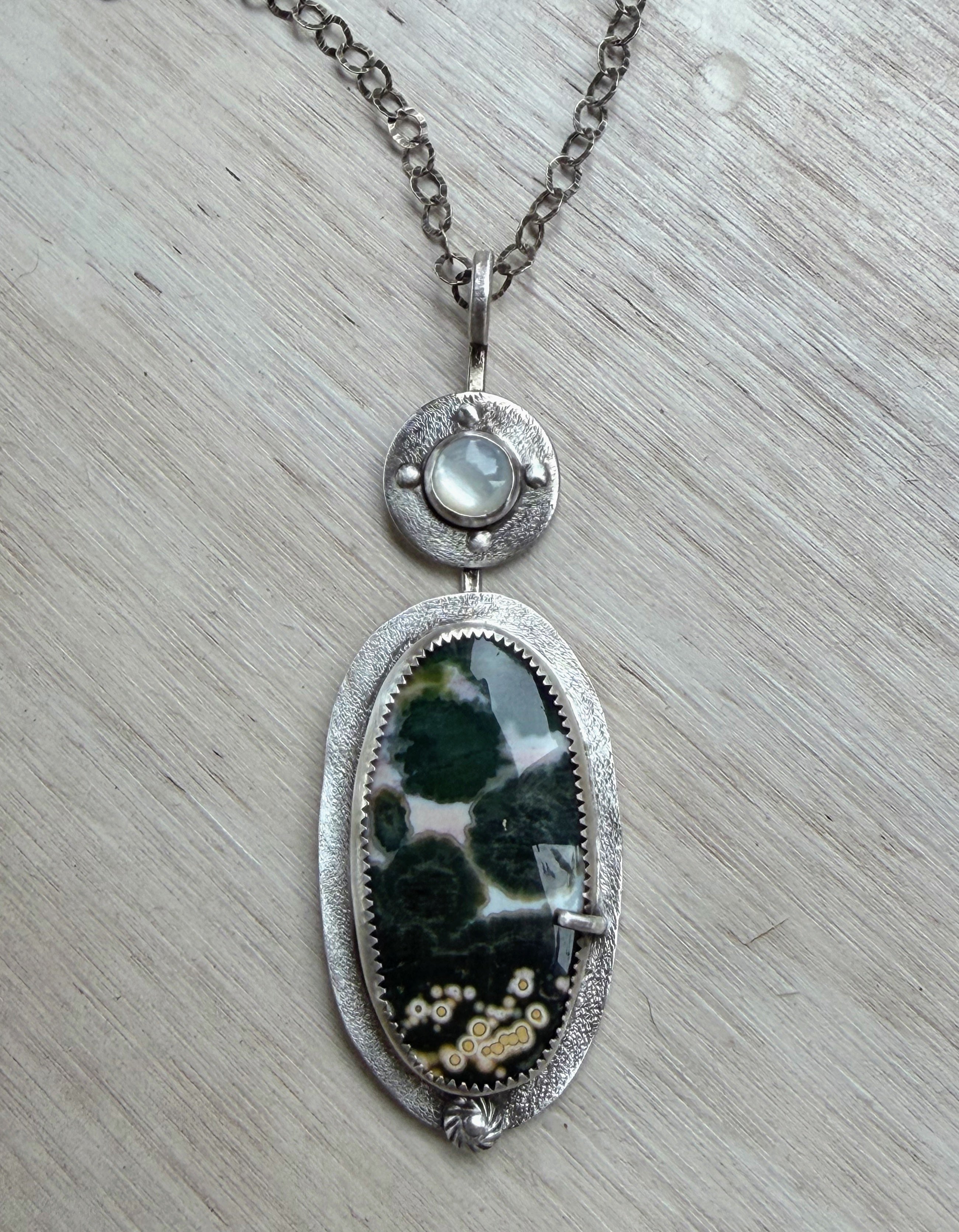 Ocean Jasper & Mother of Pearl Necklace