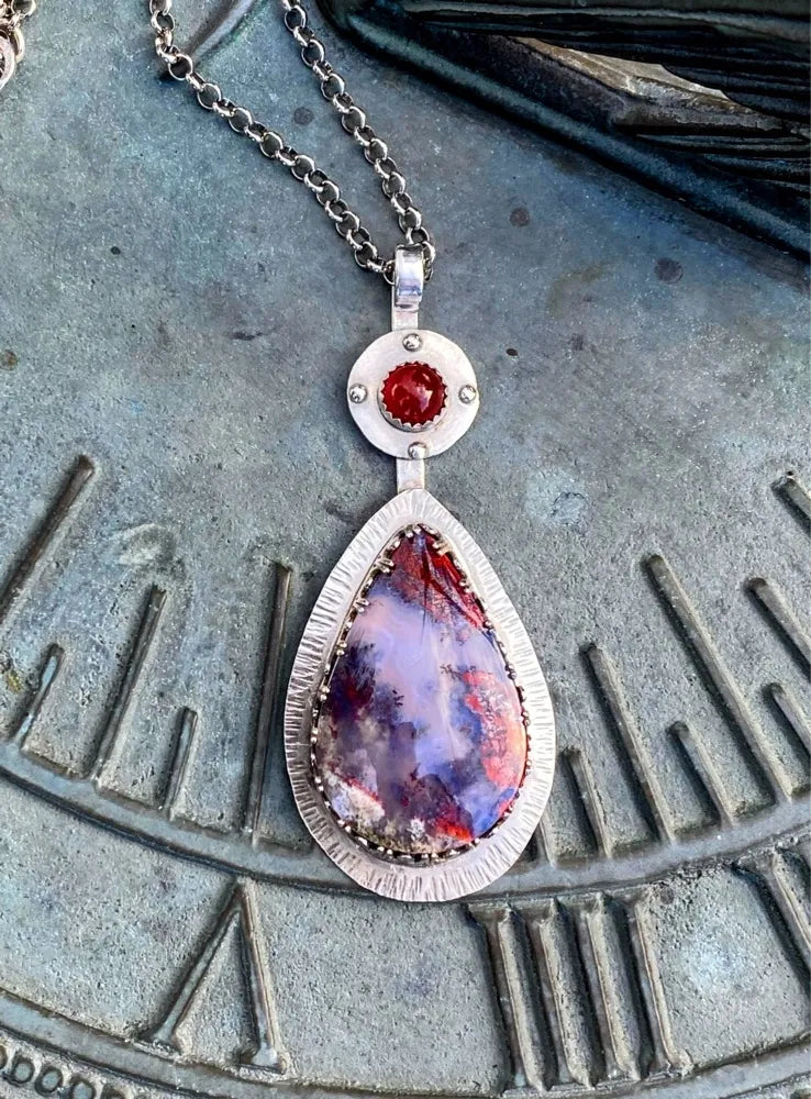 West Java plume agate with carnelian