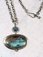 Petrified Wood in Cuprite necklace