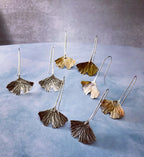 Silver Gingko Leaf Earrings