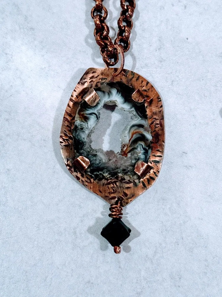 Agate Druzy Geode Necklace