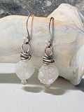 White Quartz Druzy Earrings