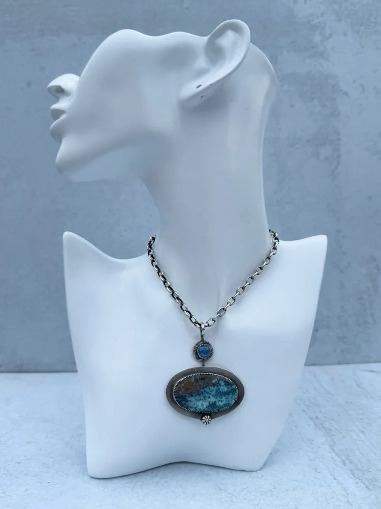 Petrified Wood in Cuprite necklace