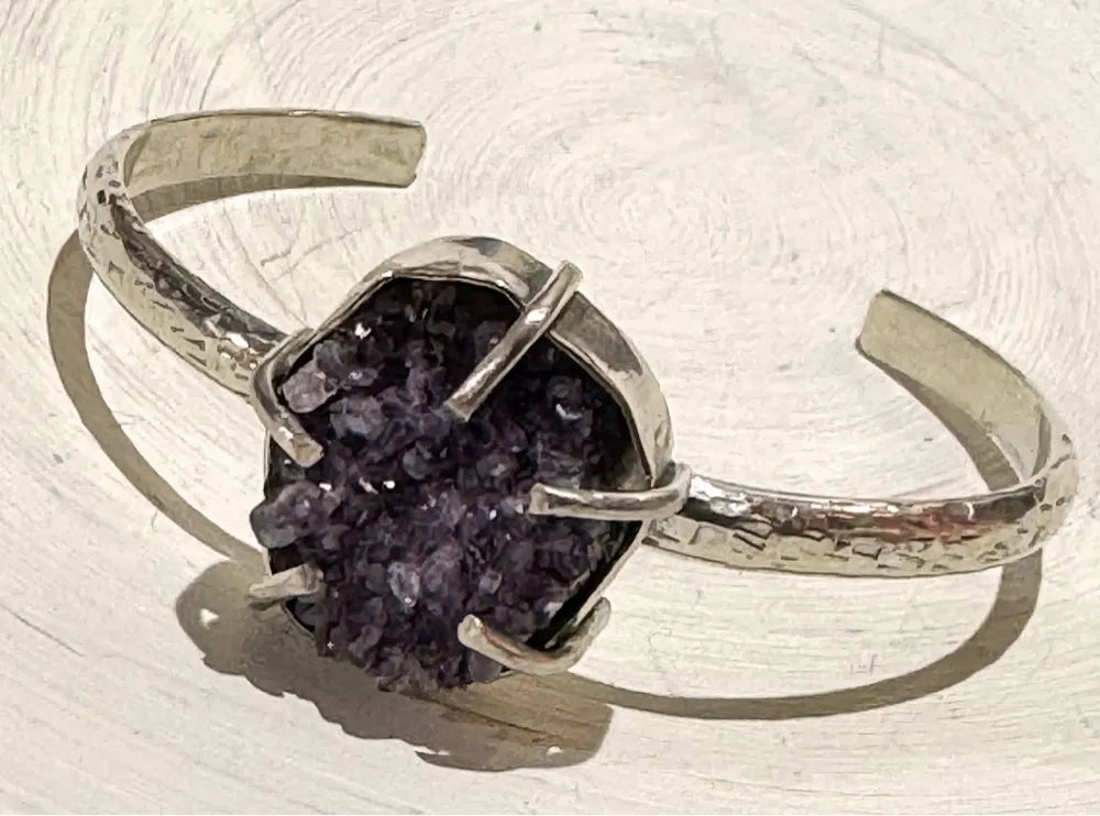 Amethyst Druzy Cuff