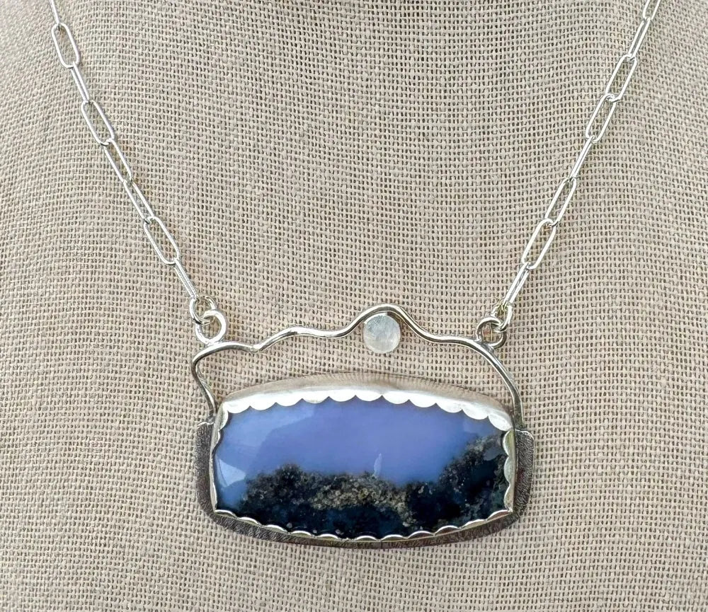 Landscape Chalcedony with moonstone
