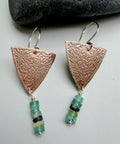 Copper Garden earrings Ancient Roman Glass
