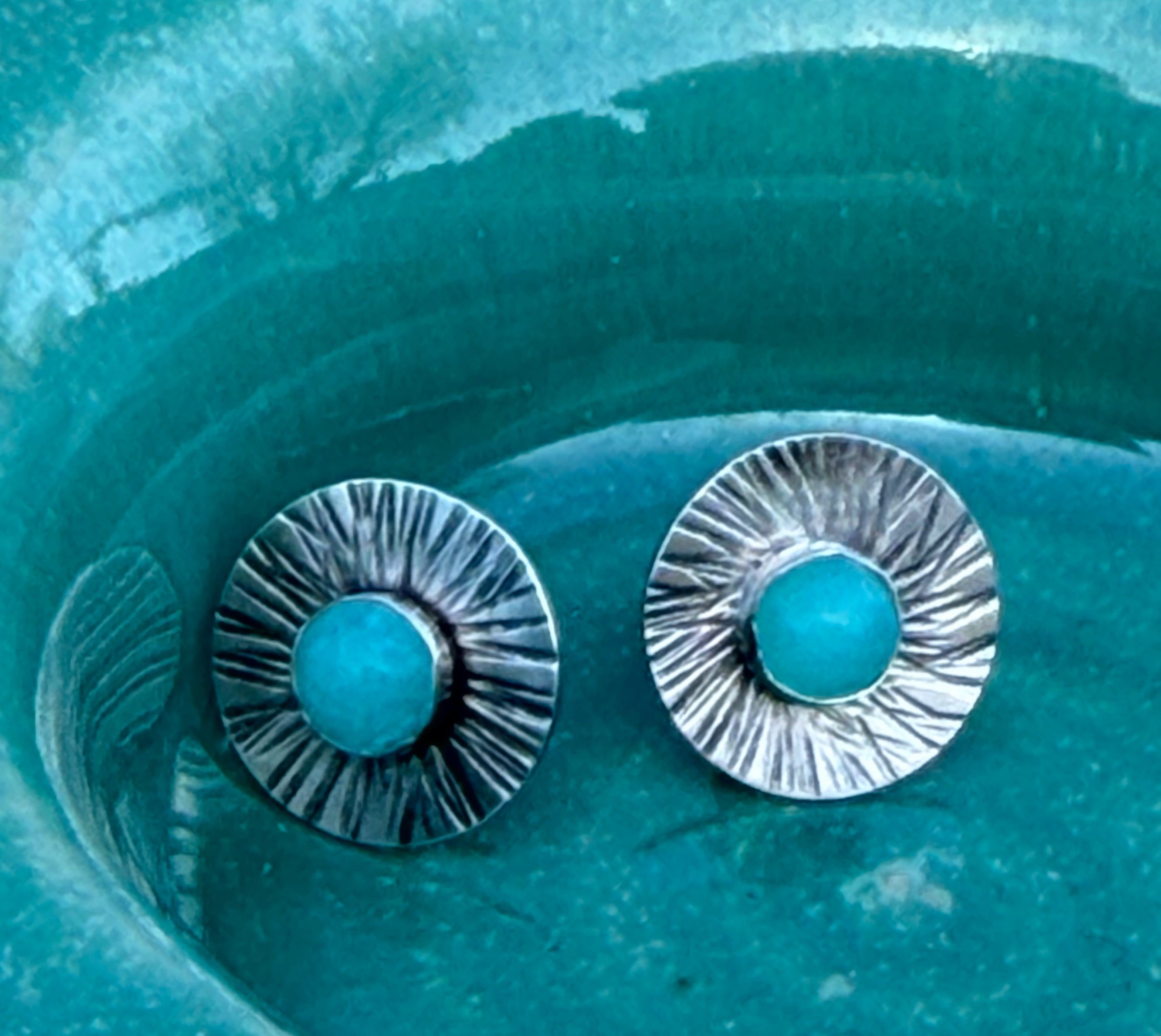 Silver Sunburst with Amazonite