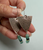 Copper Garden earrings Ancient Roman Glass