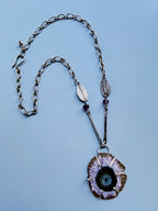 Violet Portal Amethyst Stalactite Slice Statement Necklace