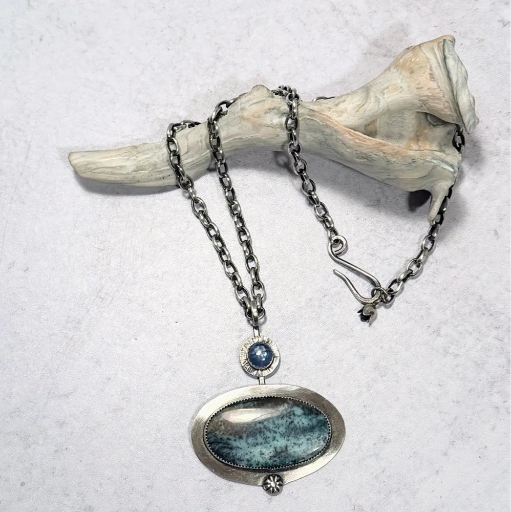 Petrified Wood in Cuprite necklace