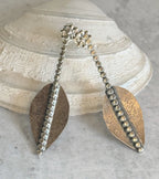 Modern Leaf Earrings Bronze/Silver