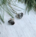 Silver Gypsy Rose Studs
