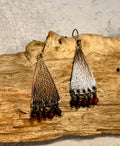 Modern copper and carnelian drops