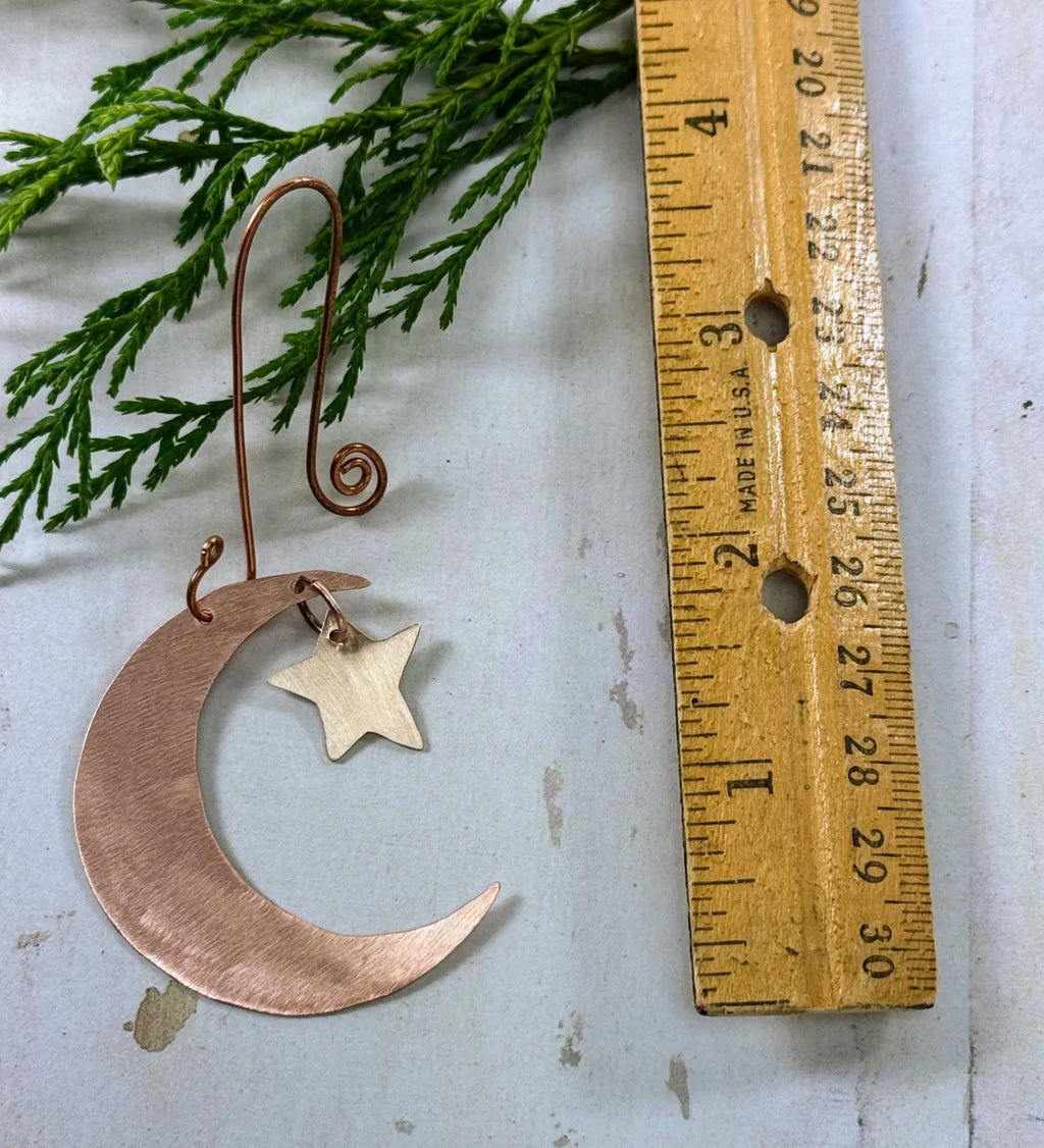 Moon and Star Ornament